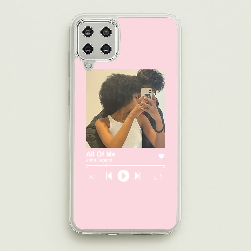 Album Cover - Personalised Couples  - Personalised Valentine's Day Phone Case for Galaxy A12
