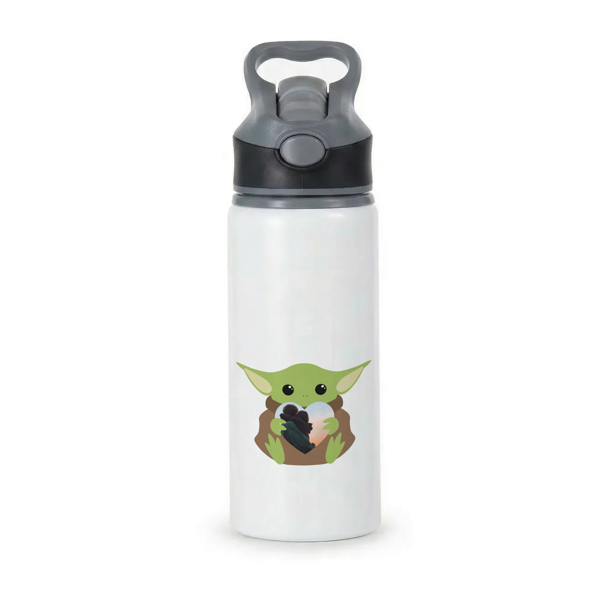 Baby Yoda - Personalised Couples Active Water Bottle