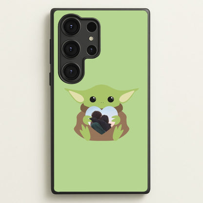 Baby Yoda - Personalised Couples  - Personalised Valentine's Day Phone Case for Galaxy S25 Ultra