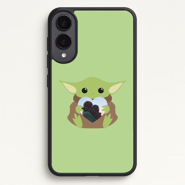 Baby Yoda - Personalised Couples  - Personalised Valentine's Day Phone Case for Galaxy S25 Edge