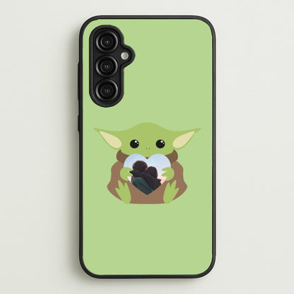 Baby Yoda - Personalised Couples  - Personalised Valentine's Day Phone Case for Galaxy A14