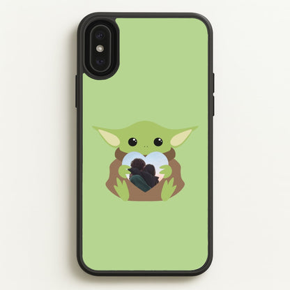 Baby Yoda - Personalised Couples  - Personalised Valentine's Day Phone Case for iPhone XS Max