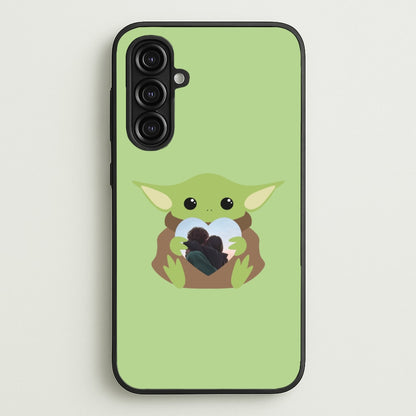 Baby Yoda - Personalised Couples  - Personalised Valentine's Day Phone Case for Galaxy A16