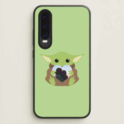 Baby Yoda - Personalised Couples  - Personalised Valentine's Day Phone Case for Huawei P30