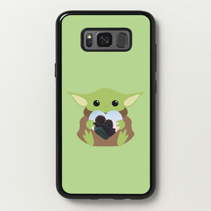 Baby Yoda - Personalised Couples  - Personalised Valentine's Day Phone Case for Galaxy S8