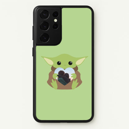 Baby Yoda - Personalised Couples  - Personalised Valentine's Day Phone Case for Galaxy S21 Ultra