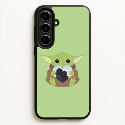 Baby Yoda - Personalised Couples  - Personalised Valentine's Day Phone Case for Galaxy A56