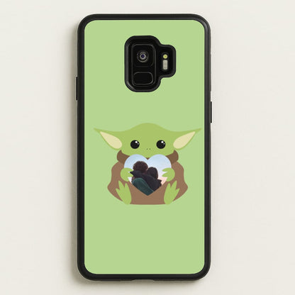 Baby Yoda - Personalised Couples  - Personalised Valentine's Day Phone Case for Galaxy S9