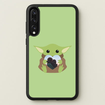 Baby Yoda - Personalised Couples  - Personalised Valentine's Day Phone Case for Huawei P20 Pro
