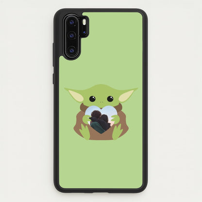 Baby Yoda - Personalised Couples  - Personalised Valentine's Day Phone Case for Huawei P30 Pro