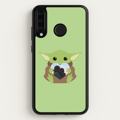 Baby Yoda - Personalised Couples  - Personalised Valentine's Day Phone Case for Huawei P30 Lite