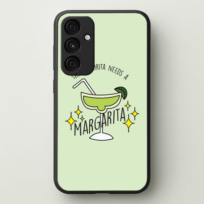 This Senorita Needs A Margarita - Funny Quotes  - Funny Quotes Phone Case for Galaxy A55