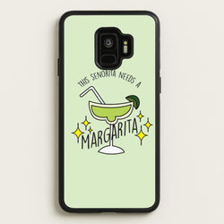 This Senorita Needs A Margarita - Funny Quotes  - Funny Quotes Phone Case for Galaxy S9