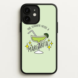 This Senorita Needs A Margarita - Funny Quotes  - Funny Quotes Phone Case for iPhone 11