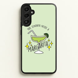 This Senorita Needs A Margarita - Funny Quotes  - Funny Quotes Phone Case for Galaxy A36