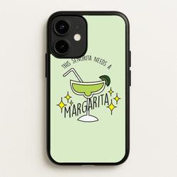 This Senorita Needs A Margarita - Funny Quotes  - Funny Quotes Phone Case for iPhone 12 / 12 Pro