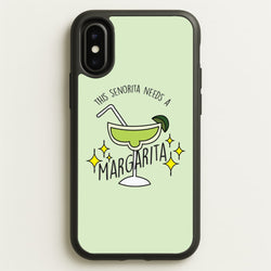 This Senorita Needs A Margarita - Funny Quotes  - Funny Quotes Phone Case for iPhone X / XS