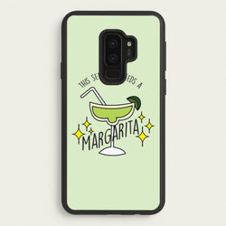 This Senorita Needs A Margarita - Funny Quotes  - Funny Quotes Phone Case for Galaxy S9 Plus