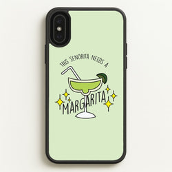 This Senorita Needs A Margarita - Funny Quotes  - Funny Quotes Phone Case for iPhone XS Max