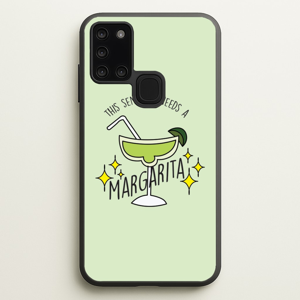 This Senorita Needs A Margarita - Funny Quotes  - Funny Quotes Phone Case for Galaxy A21s