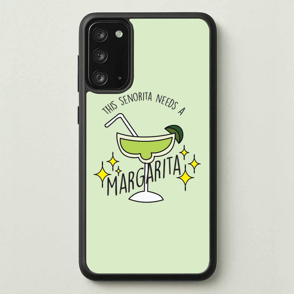 This Senorita Needs A Margarita - Funny Quotes  - Funny Quotes Phone Case for Galaxy Note 20