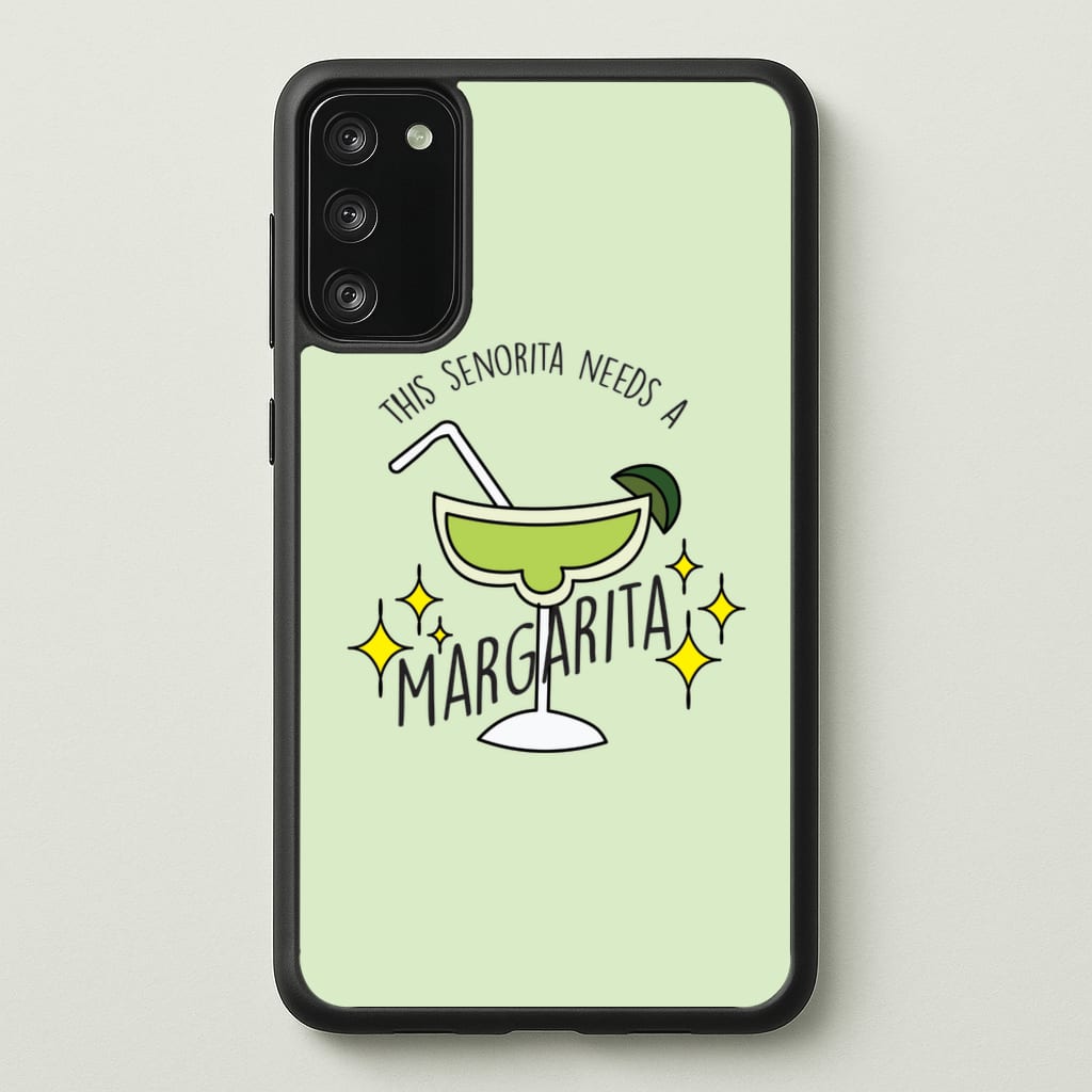 This Senorita Needs A Margarita - Funny Quotes  - Funny Quotes Phone Case for Galaxy A41