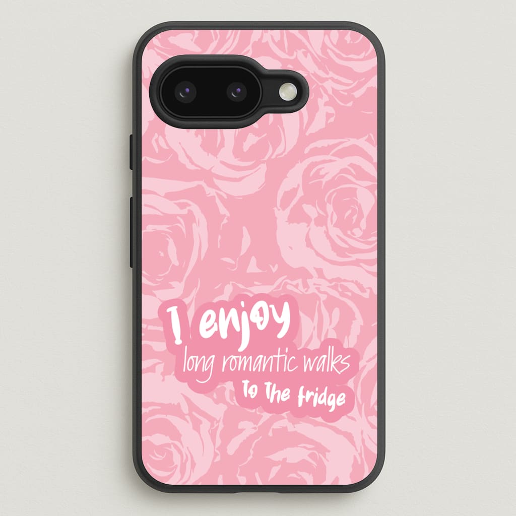 I Enjoy Long Romantic Walks - Funny Quotes  - Funny Quotes Phone Case for Google Pixel 9a