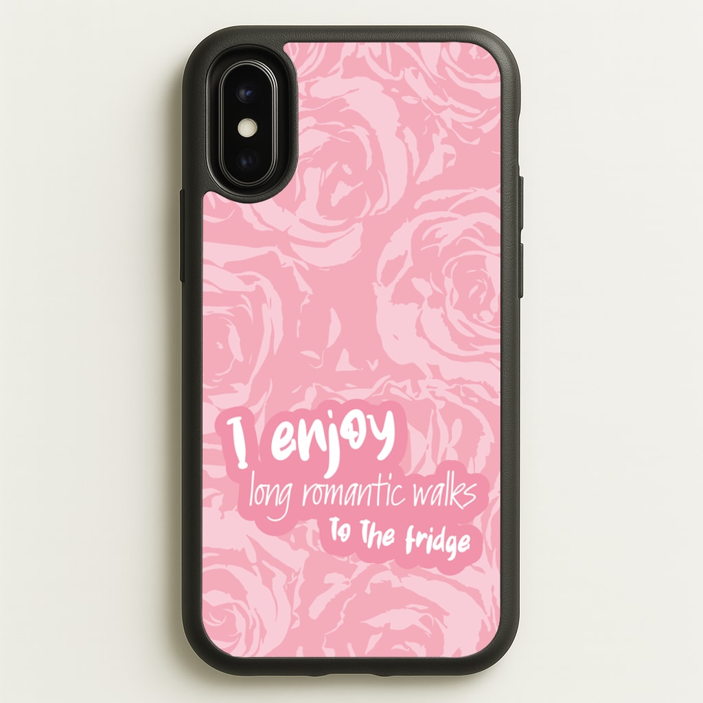 I Enjoy Long Romantic Walks - Funny Quotes  - Funny Quotes Phone Case for iPhone X / XS