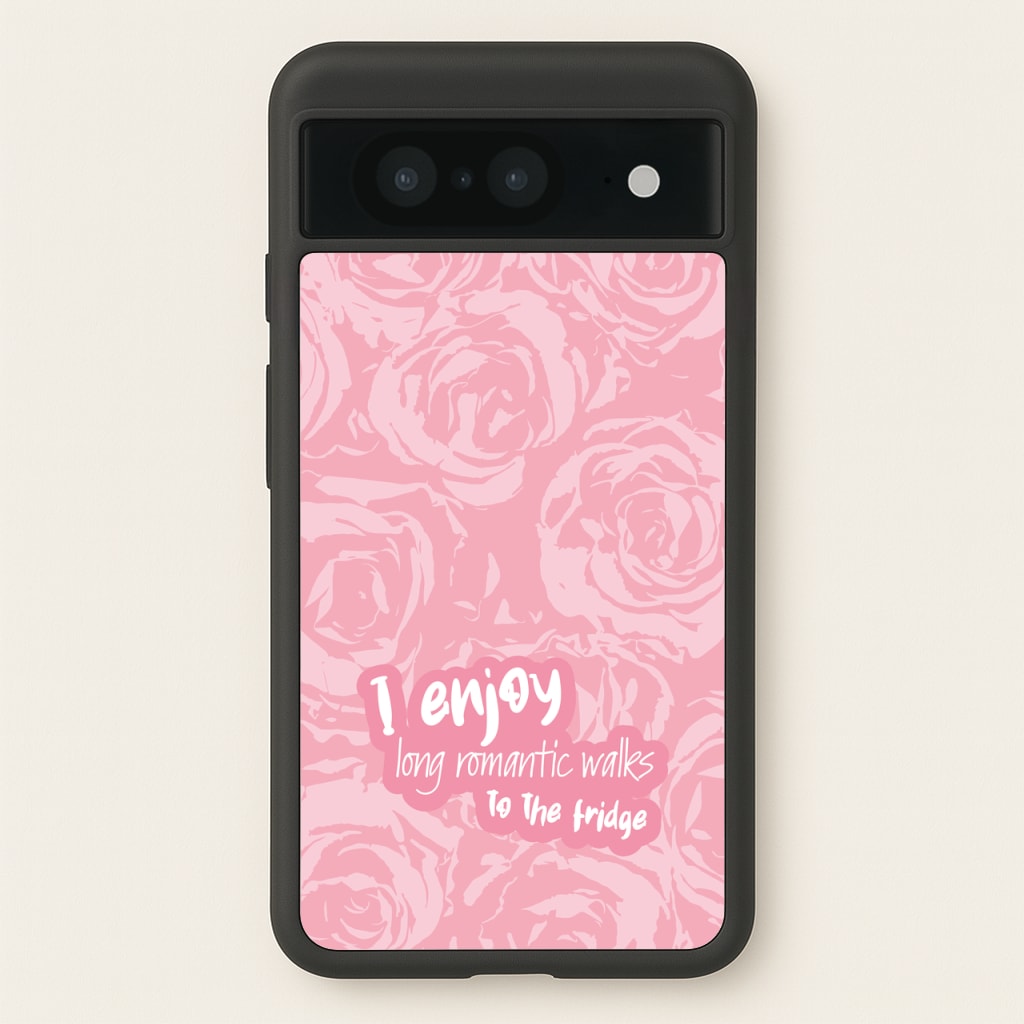 I Enjoy Long Romantic Walks - Funny Quotes  - Funny Quotes Phone Case for Google Pixel 8