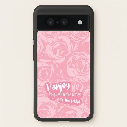 I Enjoy Long Romantic Walks - Funny Quotes  - Funny Quotes Phone Case for Google Pixel 8