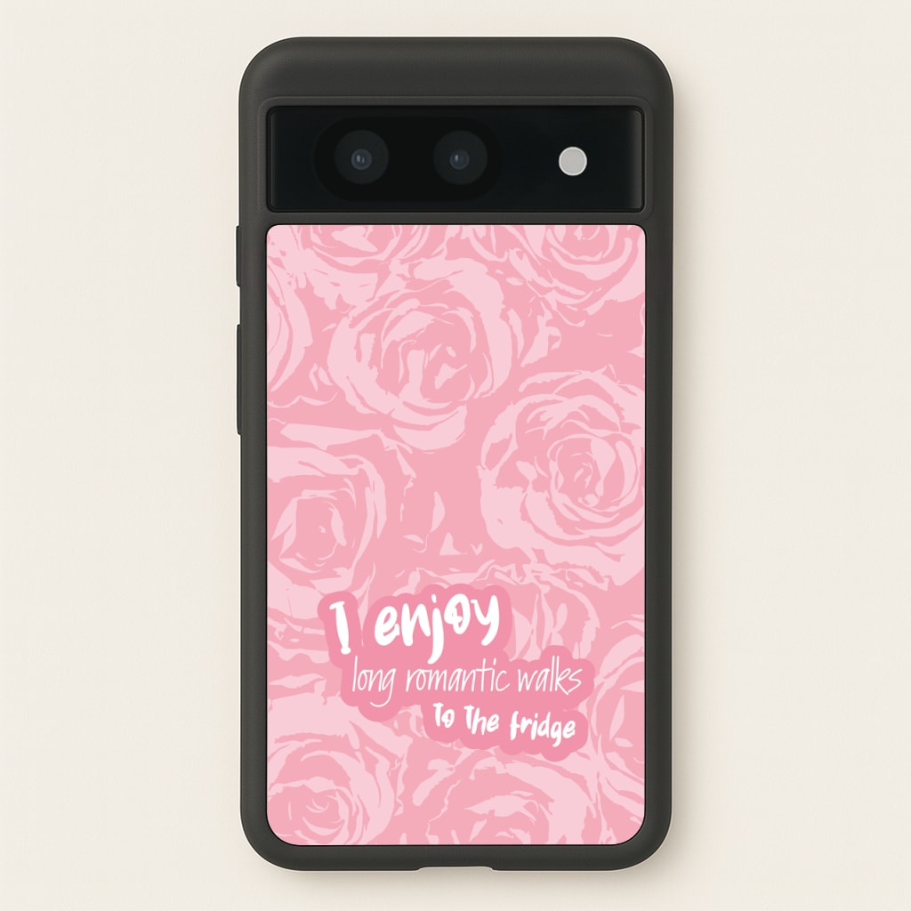 I Enjoy Long Romantic Walks - Funny Quotes  - Funny Quotes Phone Case for Google Pixel 8a