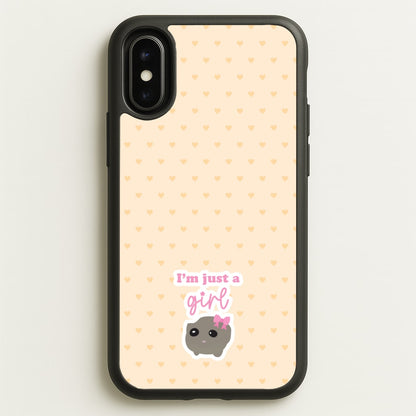 I'm Just A Girl  - Quotes Phone Case for iPhone X / XS