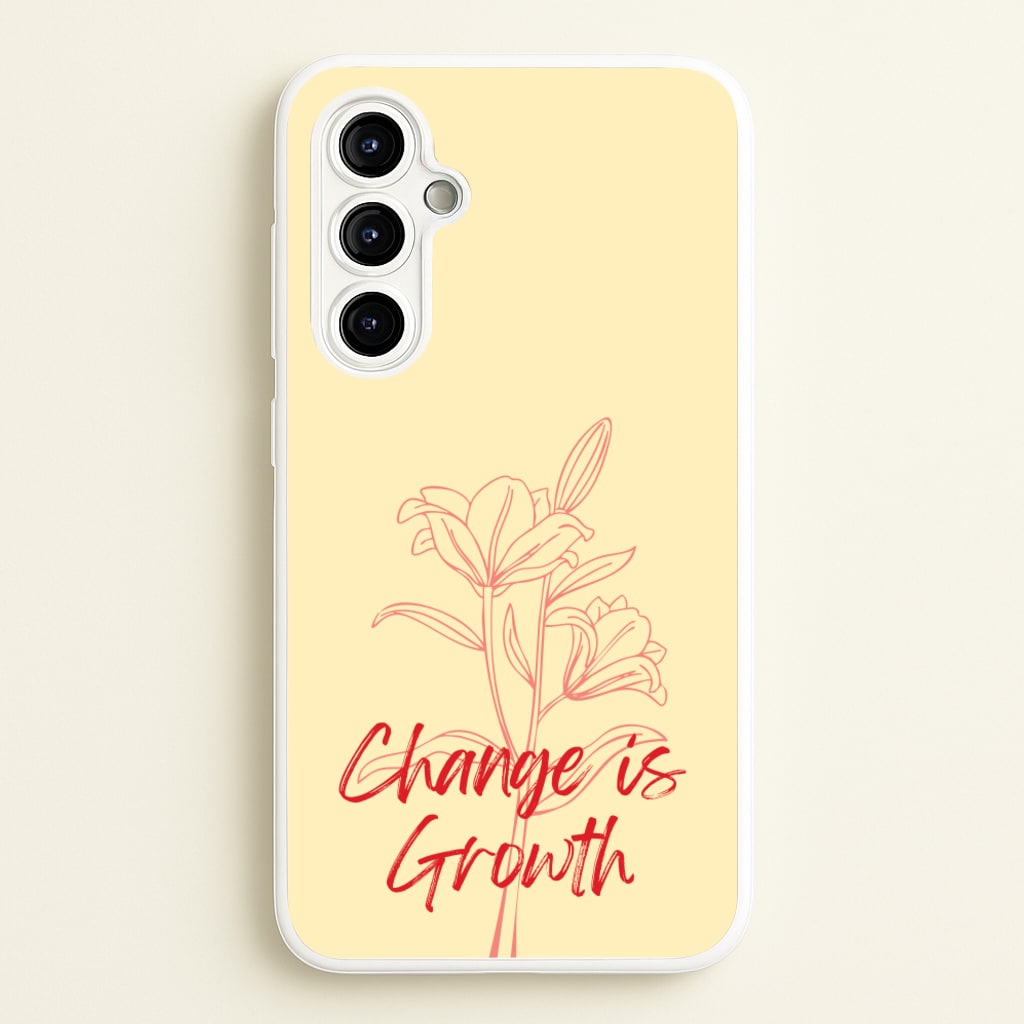 Change Is Growth Orchid  - Quotes Phone Case for Galaxy A54