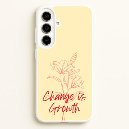 Change Is Growth Orchid  - Quotes Phone Case for Galaxy A56