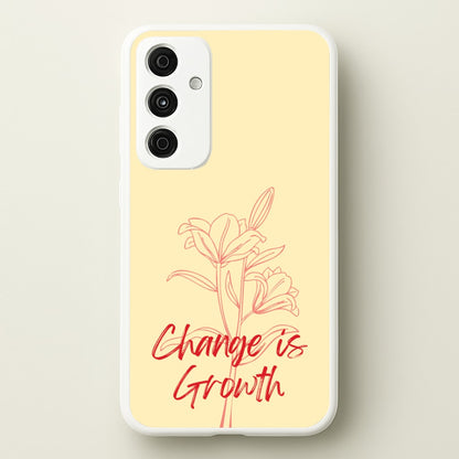 Change Is Growth Orchid  - Quotes Phone Case for Galaxy A15