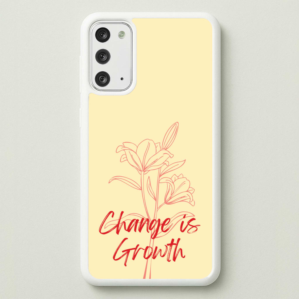 Change Is Growth Orchid  - Quotes Phone Case for Galaxy Note 20