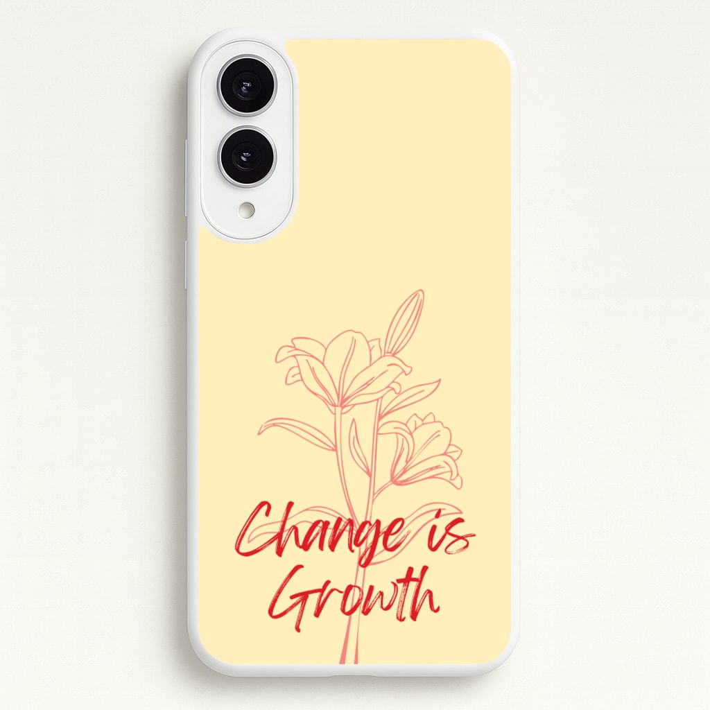 Change Is Growth Orchid  - Quotes Phone Case for Galaxy S25 Edge