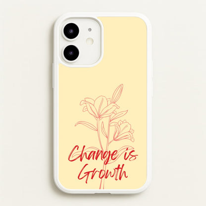Change Is Growth Orchid  - Quotes Phone Case for iPhone 12 Mini