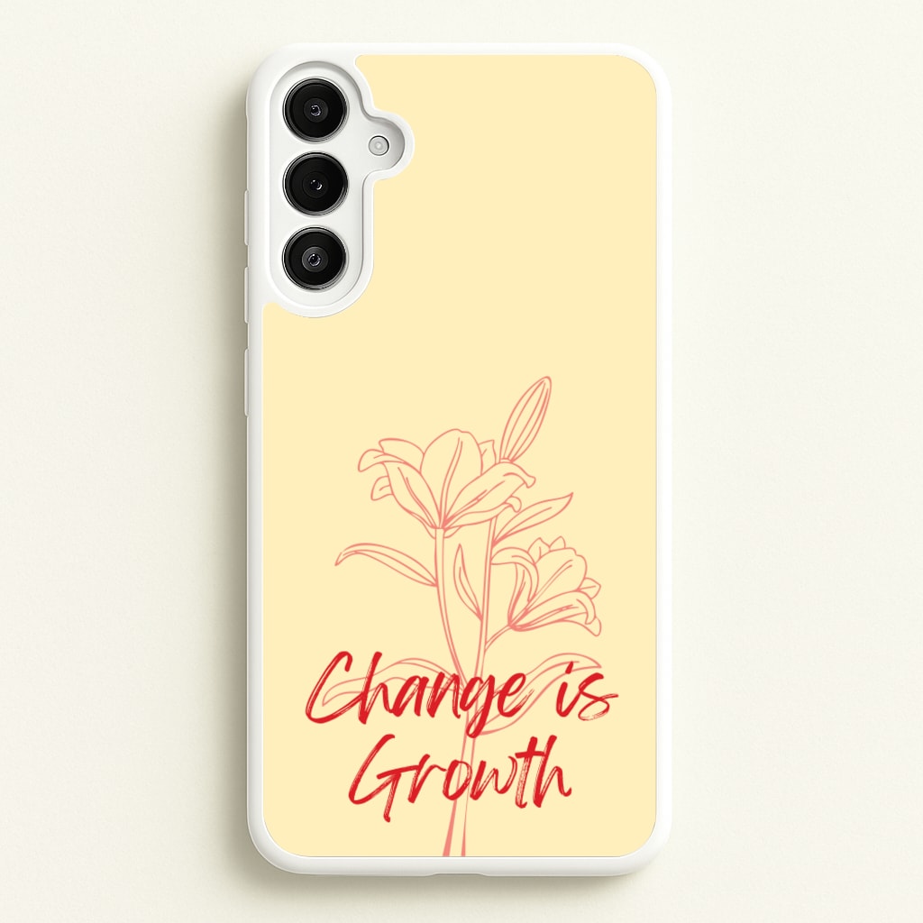 Change Is Growth Orchid  - Quotes Phone Case for Galaxy A36