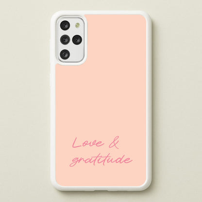 Love And Gratitude   - Quotes Phone Case for Galaxy S20 Plus