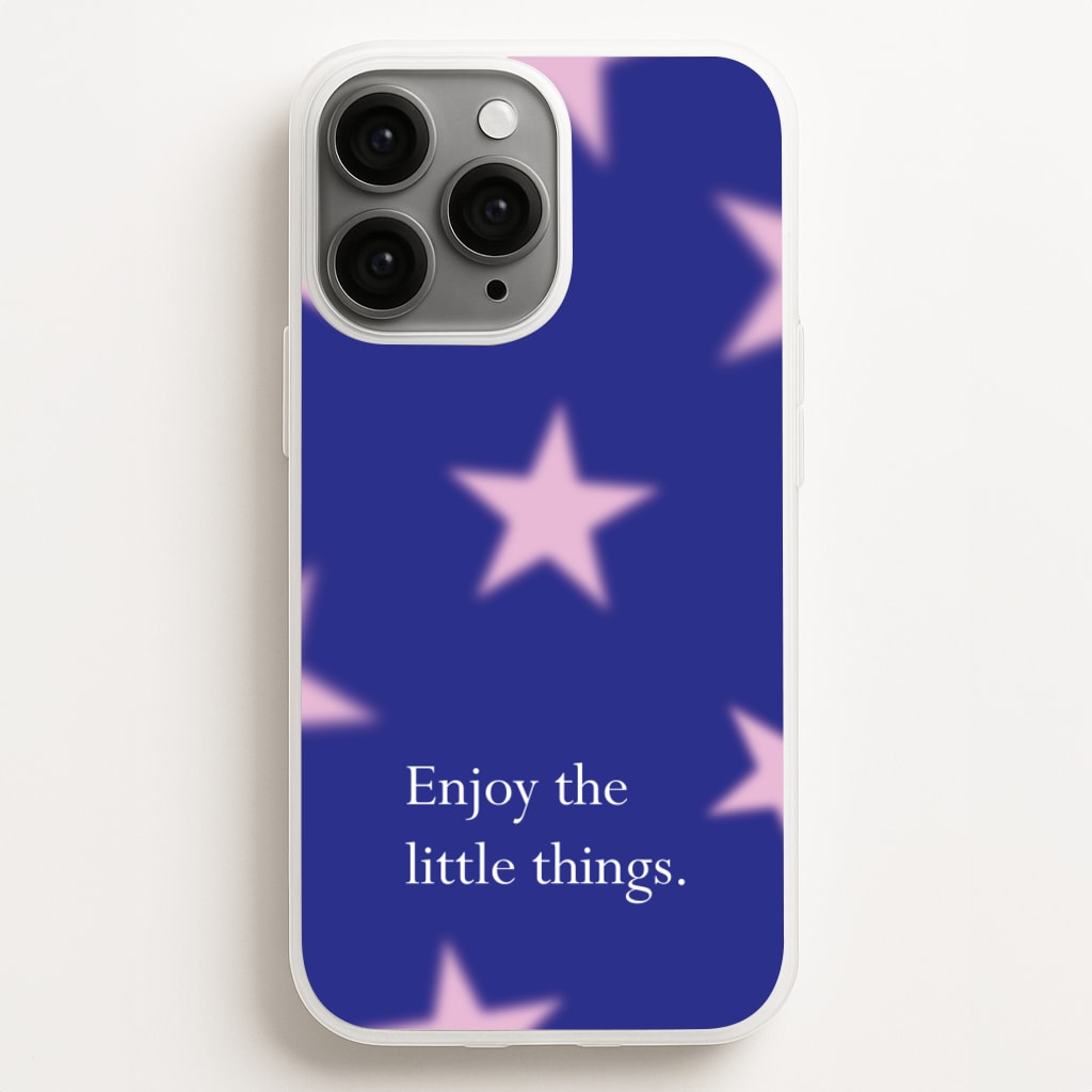 Enjoy The Little Things Dark Purple  - Quotes Phone Case for iPhone 16 Pro Max