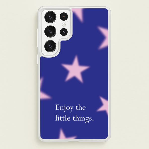 Enjoy The Little Things Dark Purple  - Quotes Phone Case for Galaxy S23 Ultra