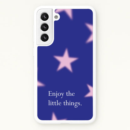 Enjoy The Little Things Dark Purple  - Quotes Phone Case for Galaxy S22 Plus