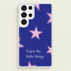 Enjoy The Little Things Dark Purple  - Quotes Phone Case for Galaxy S22 Ultra