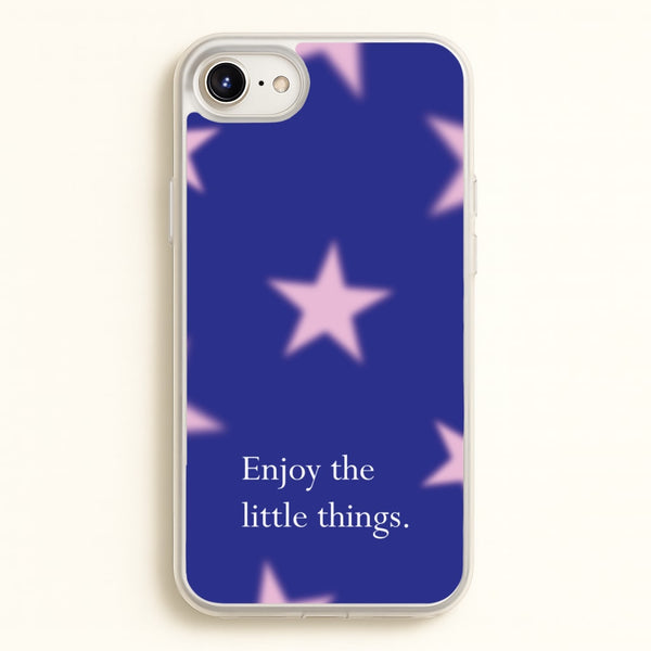 Enjoy The Little Things Dark Purple  - Quotes Phone Case for iPhone 6 / 7 / 8 / SE