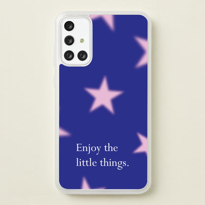 Enjoy The Little Things Dark Purple  - Quotes Phone Case for Galaxy A71