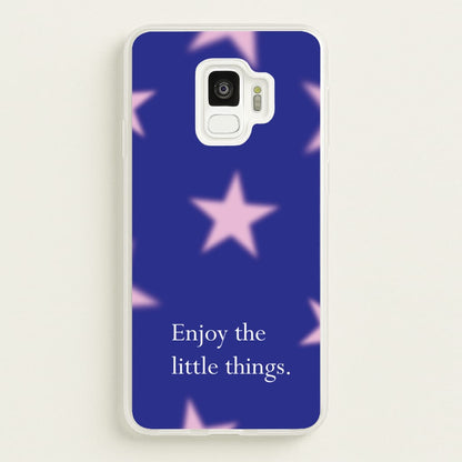 Enjoy The Little Things Dark Purple  - Quotes Phone Case for Galaxy S9