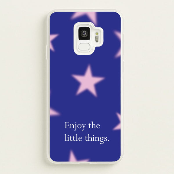 Enjoy The Little Things Dark Purple  - Quotes Phone Case for Galaxy S9