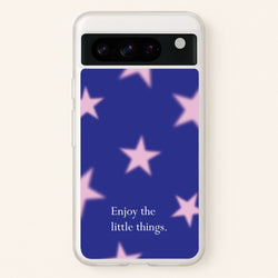 Enjoy The Little Things Dark Purple  - Quotes Phone Case for Google Pixel 8 Pro