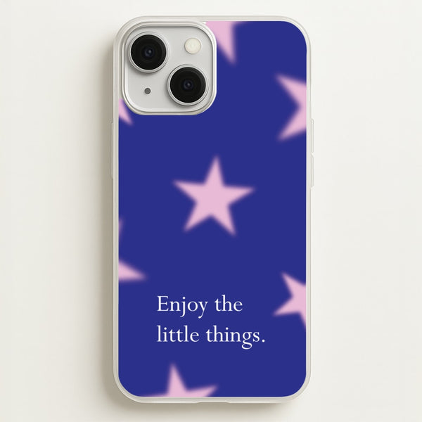 Enjoy The Little Things Dark Purple  - Quotes Phone Case for iPhone 13 Mini